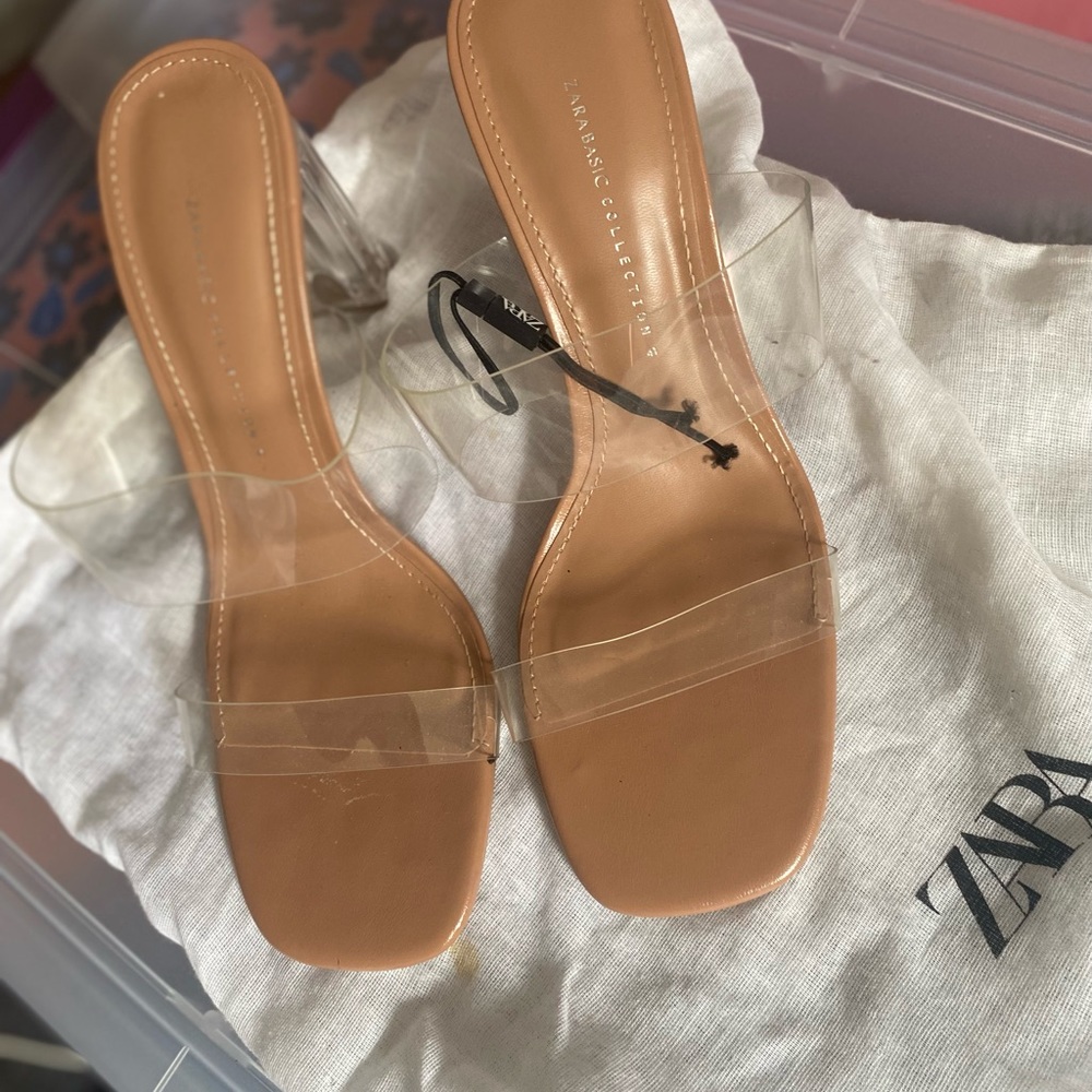 Zara clear heels